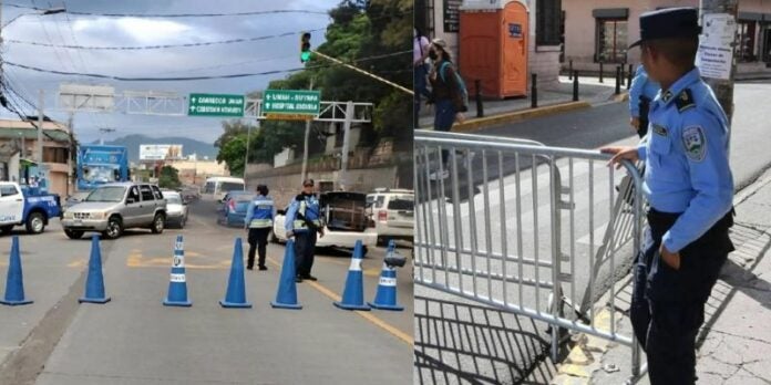 Calles cerradas de Honduras