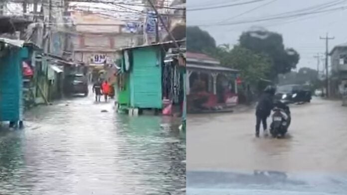 Frente frío mantiene inundadas varias zonas de La Ceiba