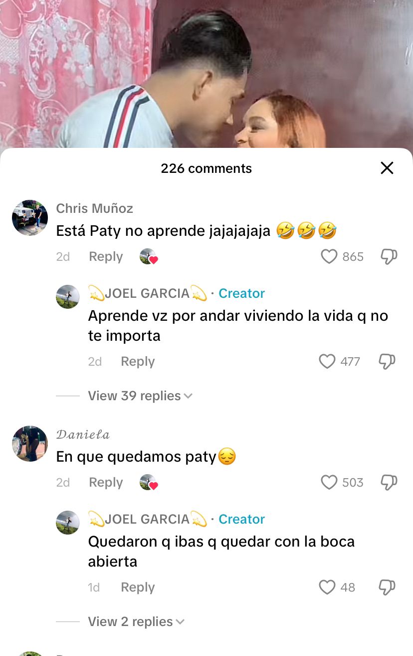 El novio de Paty respondió a seguidores que criticaron el perdón. 