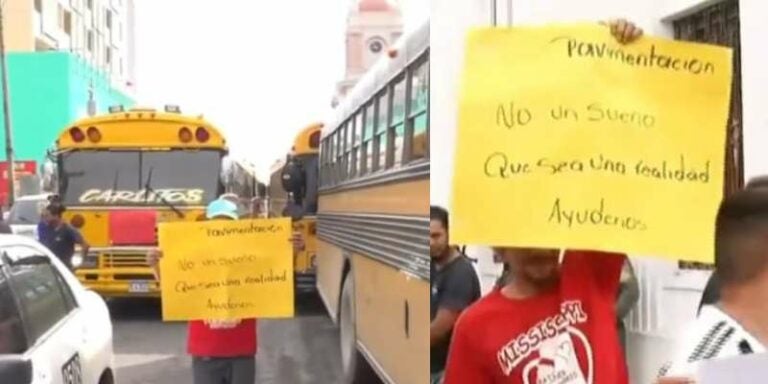 ¡Protesta en SPS! Conductores y pobladores exigen pavimentación de calles