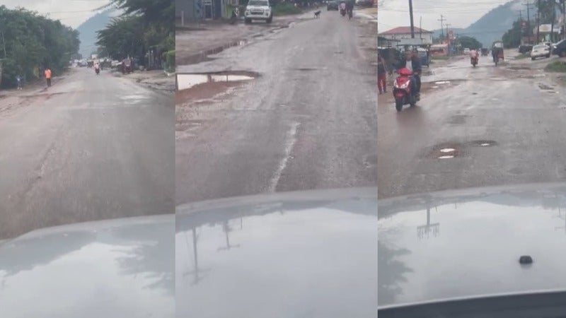 denuncian pésimo estado carretera CA-5 y CA-13