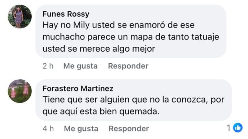 Algunos comentarios realizados. 