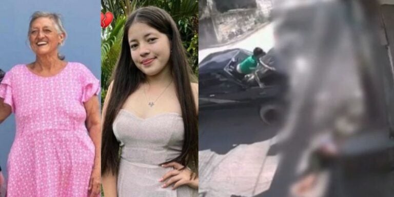 Impactante video revela el accidente en el que murieron abuela y nieta en Lempira