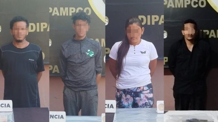 Capturan a cuatro personas drogas Choluteca