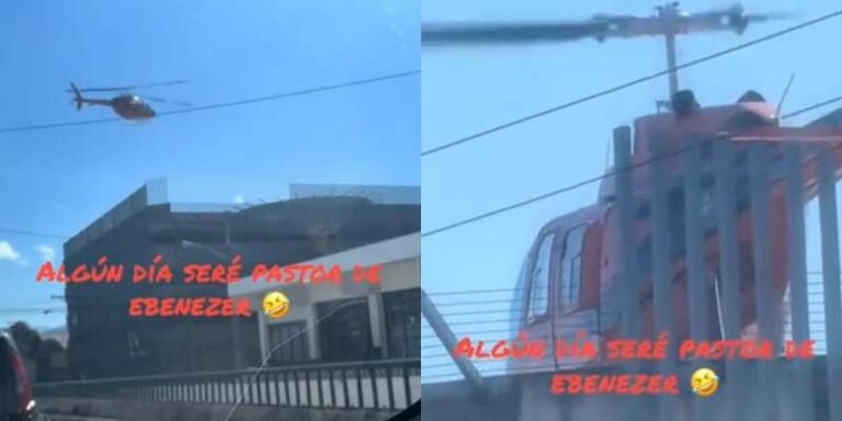 ¿Pastor? llega a la iglesia Ebenezer en helicóptero y enciende el debate