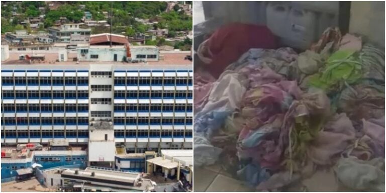 Colapso en Hospital Escuela: peligran cirugías por acumulacion de ropa sucia