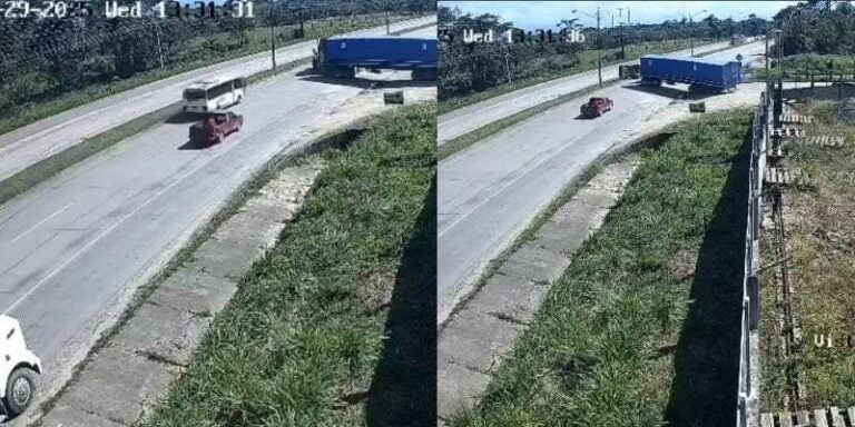 Rapidito colisiona con rastra en Puerto Cortés; busero se defiende: «Venía despacio»