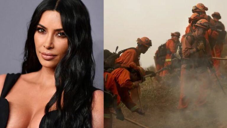 Kim Kardashian bomberos incendio