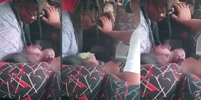 Inesperado parto: mujer da a luz en el interior de un autobús de camino a TGU