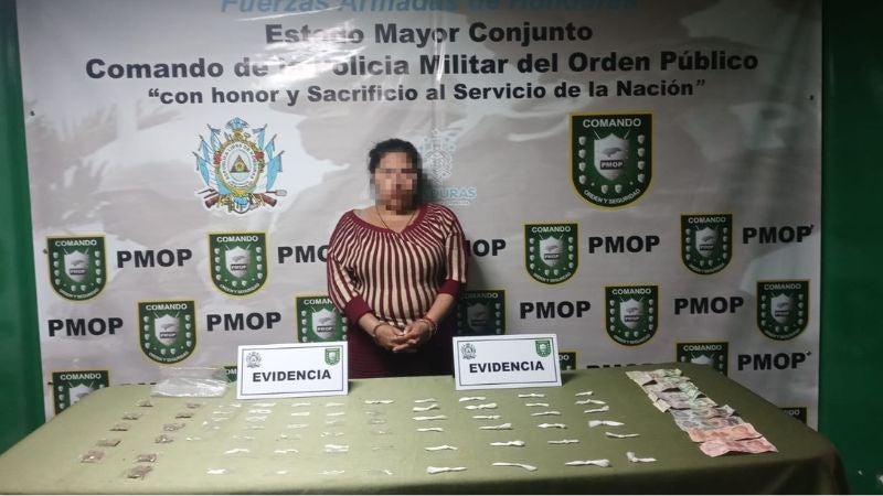 Mujer detenida droga Comayaguela