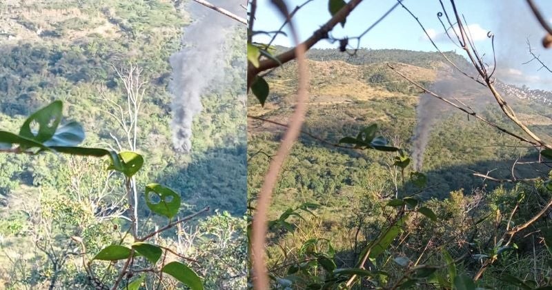 Registran caída de un helicóptero en colonia Cerro Grande de Tegucigalpa