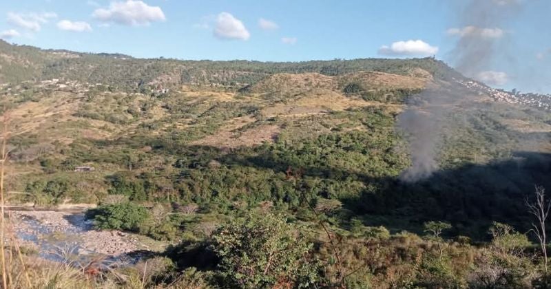 Registran caída de un helicóptero en colonia Cerro Grande de Tegucigalpa