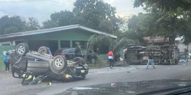 «Es difícil reaccionar»: Impactante choque en el barrio Medina de SPS deja seis heridos