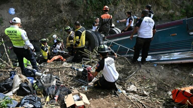 Muertos accidente bus Guatemala