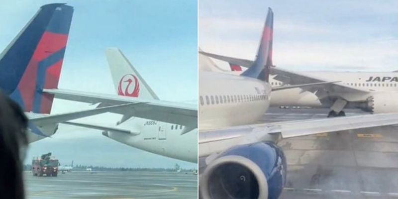 Avión de Japan Airlines y Aeronave de Delta Colisionan en el Aeropuerto de Seattle-Tacoma