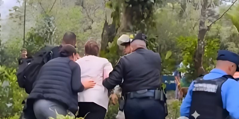 Percance en el aire obliga a helicóptero de Xiomara Castro a aterrizar en Yojoa