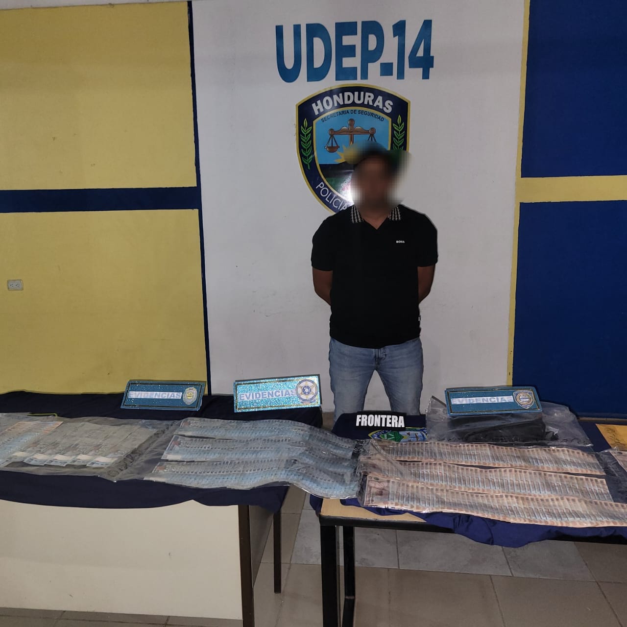Detenido con la evidencia. 