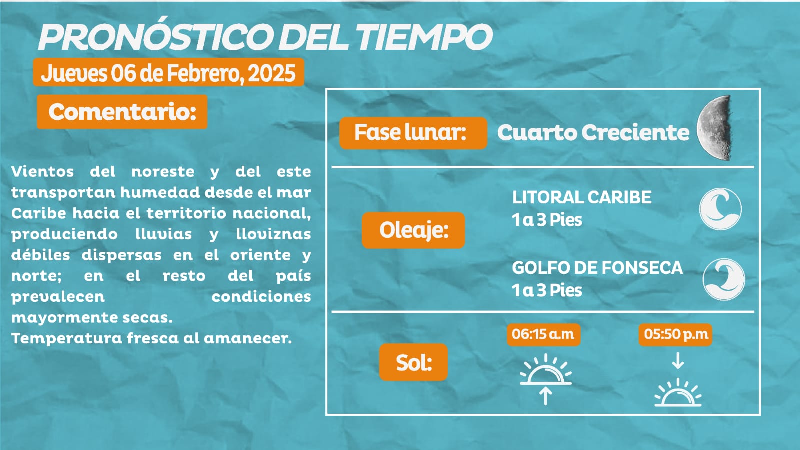 Este jueves se esperan lluvias en el norte y oriente, con temperaturas frescas al amanecer