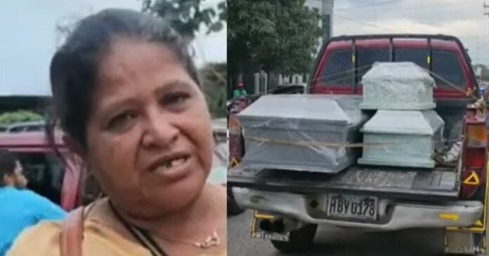 Mujer narra con dolor la pérdida de su esposo y dos menores tras incendio en La Ceiba