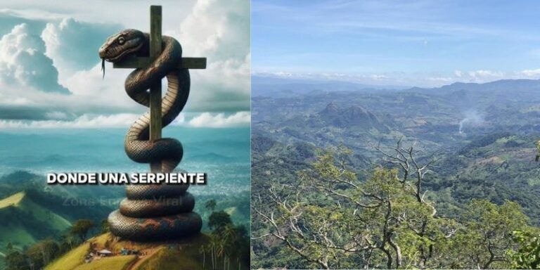 Misterio en el cerro Guanacaure: ¿Una serpiente atrapada dentro de una cruz?