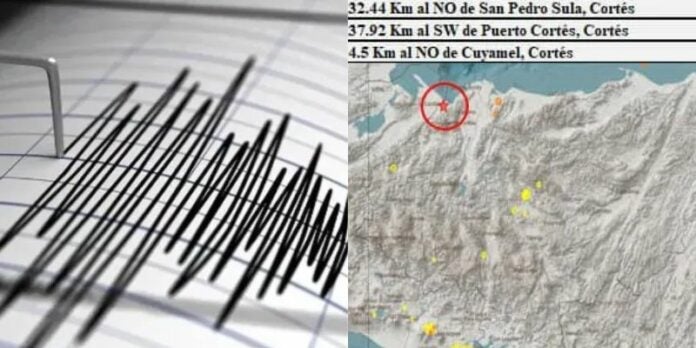 Sismo de 3.5 sacude el sureste de Omoa, Cortés