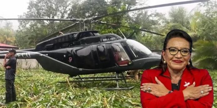 Aeronáutica Civil explica las razones del aterrizaje de emergencia del helicóptero de Xiomara Castro