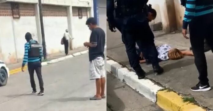 ¡Qué nervios!, mujer se desmaya al ser requerida por un policía en La Ceiba