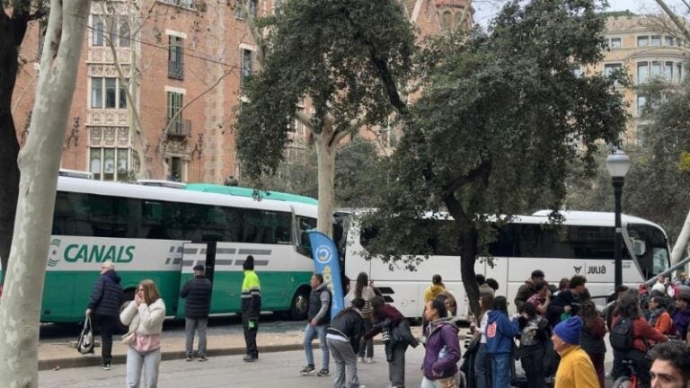 Medio centenar de heridos autobuses Barcelona