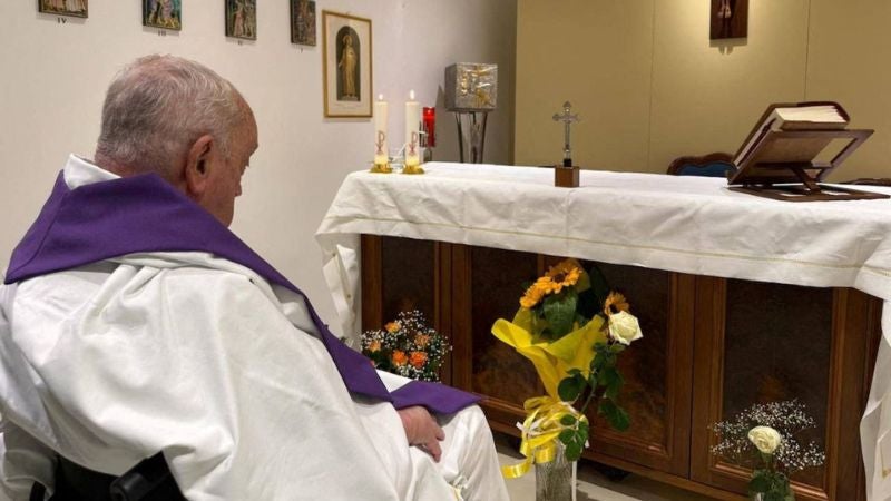 el papa tras hospitalización