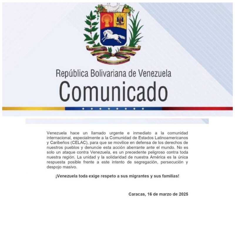 Comunicado de Venezuela 