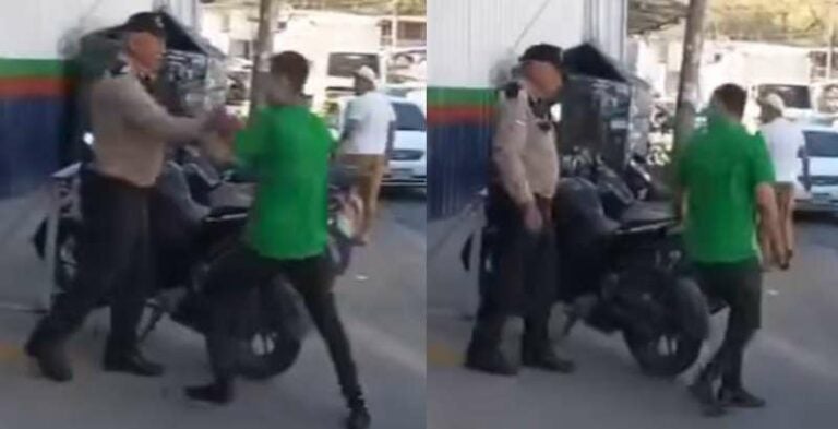 Guardia de seguridad y ciudadano se van a los golpes en Tegucigalpa