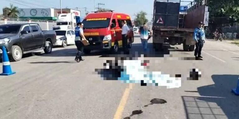 Mujer muere en accidente vial en la CA-13 mientras iba al trabajo con su esposo