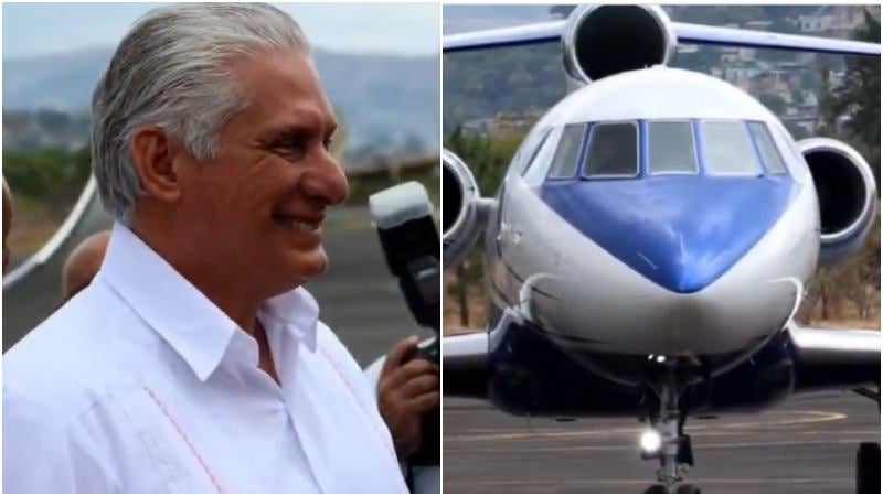 Presidente de Cuba Honduras lujoso jet