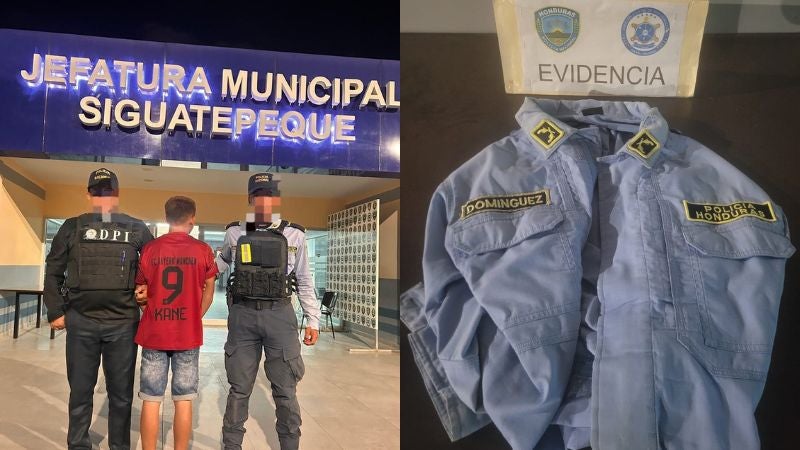 Menor uniforme policial Comayagua