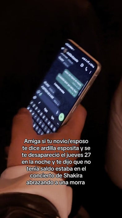Hombre infiel en el concierto de Shakira