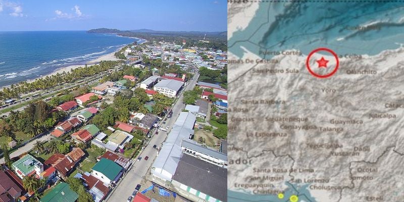 Dos sismos leves sacuden Atlántida en menos de 12 horas