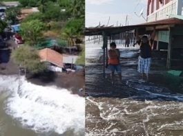 Marejada en el sur de Honduras