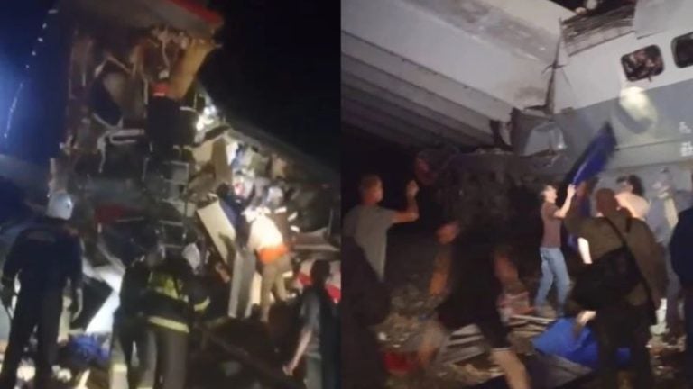 Al menos 7 muertos tras colapsar puente sobre tren de pasajeros en Rusia