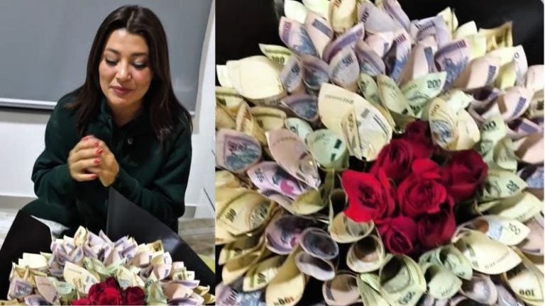 ¡Lluvia de lempiras y rosas! El espectacular regalo de Milagro Flores a su madre