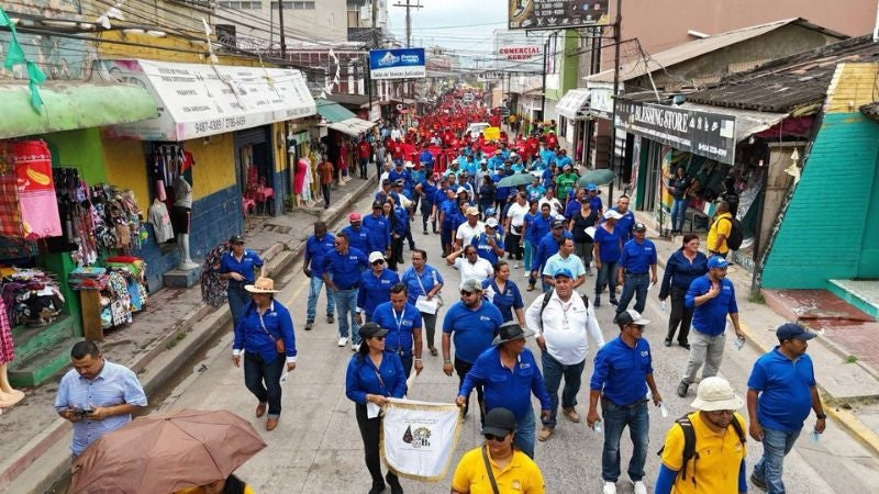 Marcha del 1 de mayo en Honduras