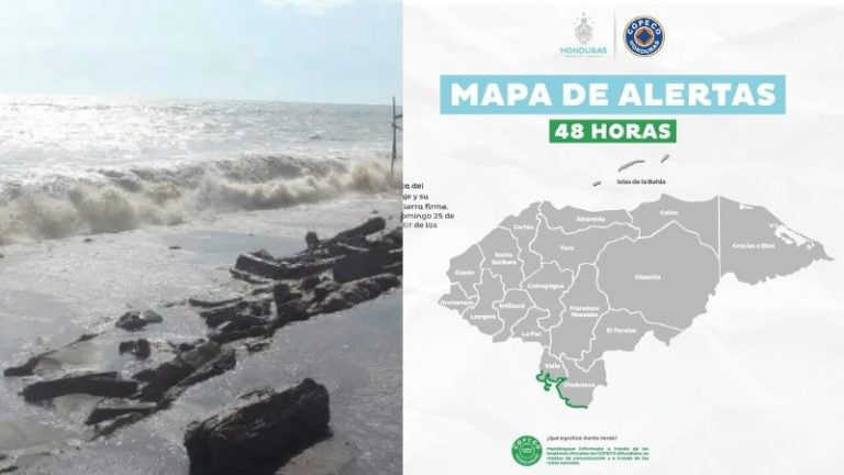 Por alto oleaje, Copeco declara alerta verde en la costa del Pacífico