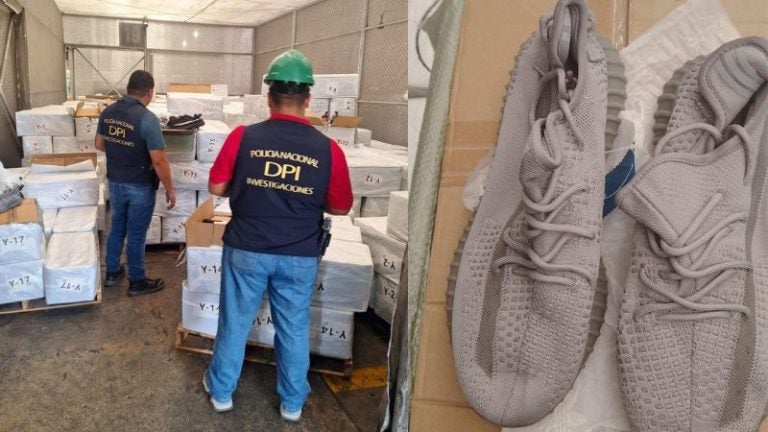 Decomisan lote de tenis falsificados valorado en más de L25 millones en Cortés