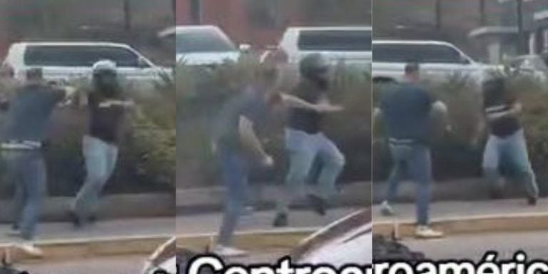 Conductor y motociclista protagonizan intenso altercado en el bulevar Centroamérica