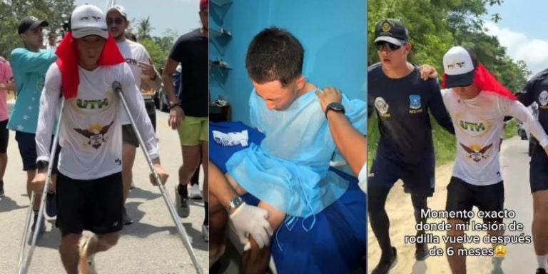 Shin Fujiyama corre en muletas a pesar de su lesión
