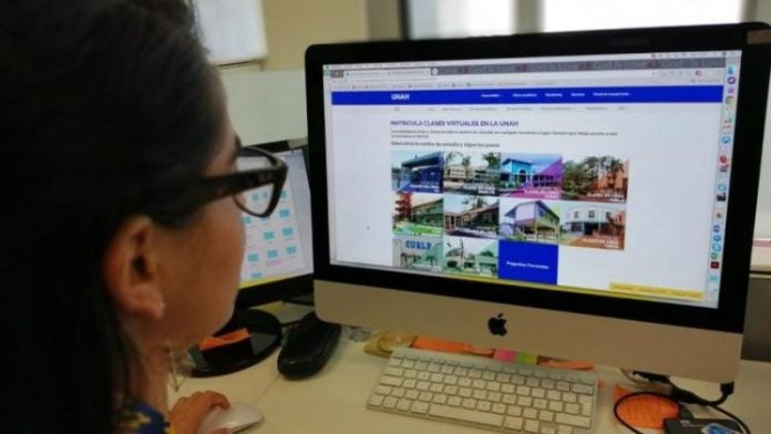 UNAH carreras de forma virtual