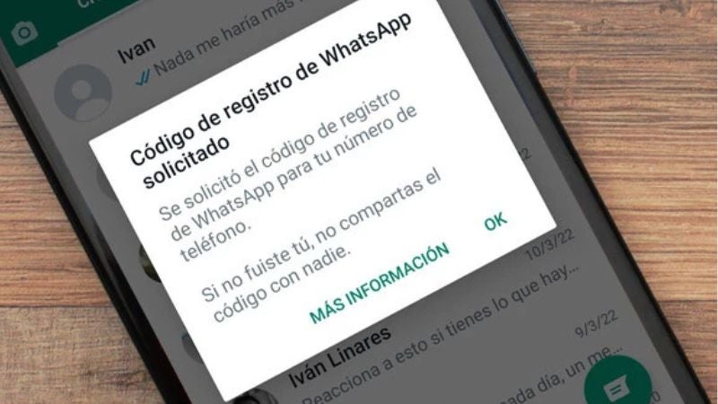 código de verificación de WhatsApp