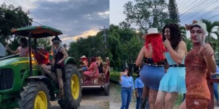 Polémica en universidad de Olancho: jóvenes se vistieron de mujer