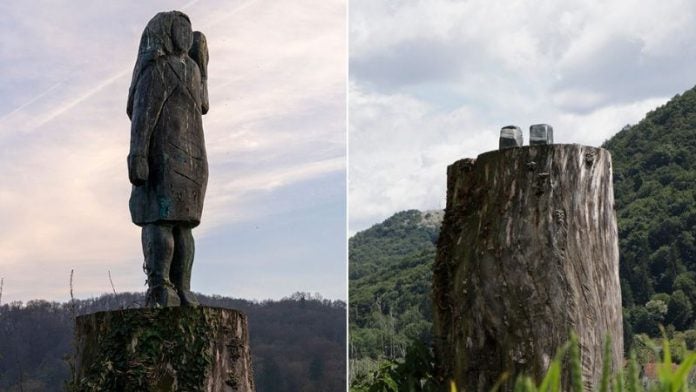 Misteriosamente desaparece una estatua de Melania Trump