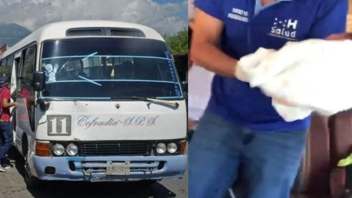 mujer da a luz en bus