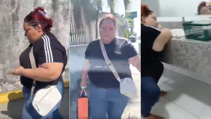 mujer robando en Puerto Cortés